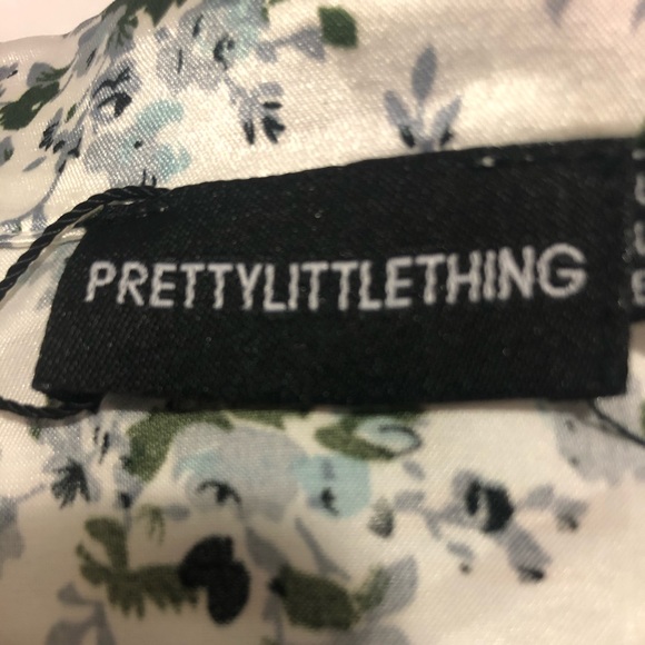 PRETTYLITTLETHING White Floral Button Fitted Shirt - Picture 4 of 5